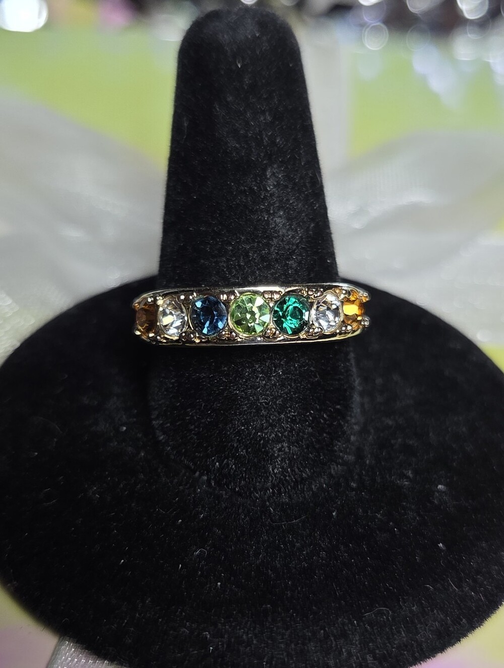Kay Jewelers 10K Yellow Gold Genuine Multi-Gemstone I Love You Ring